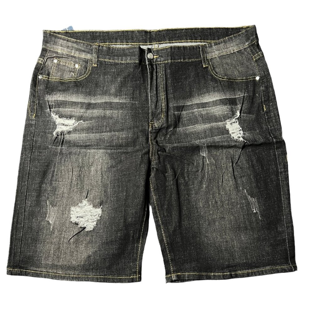 Biker Ripped Denim Jeans Shorts